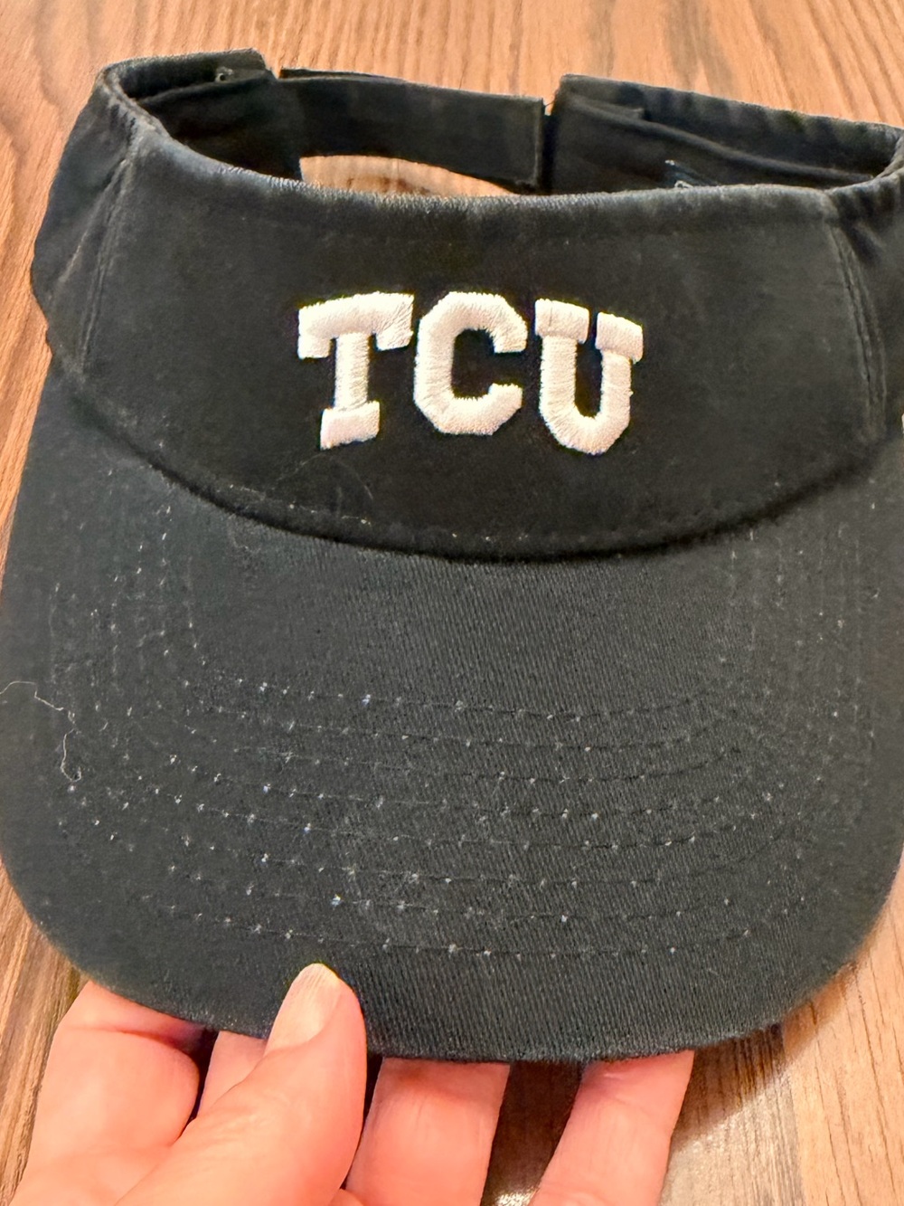 Legacy Black Visor with White TCU Embroidery